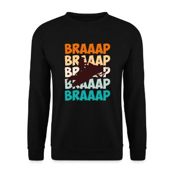 Motoneige Braaap motoneige - Sweat-shirt Unisexe - noir - Devant - Alina (178cm) & Michal (187cm)