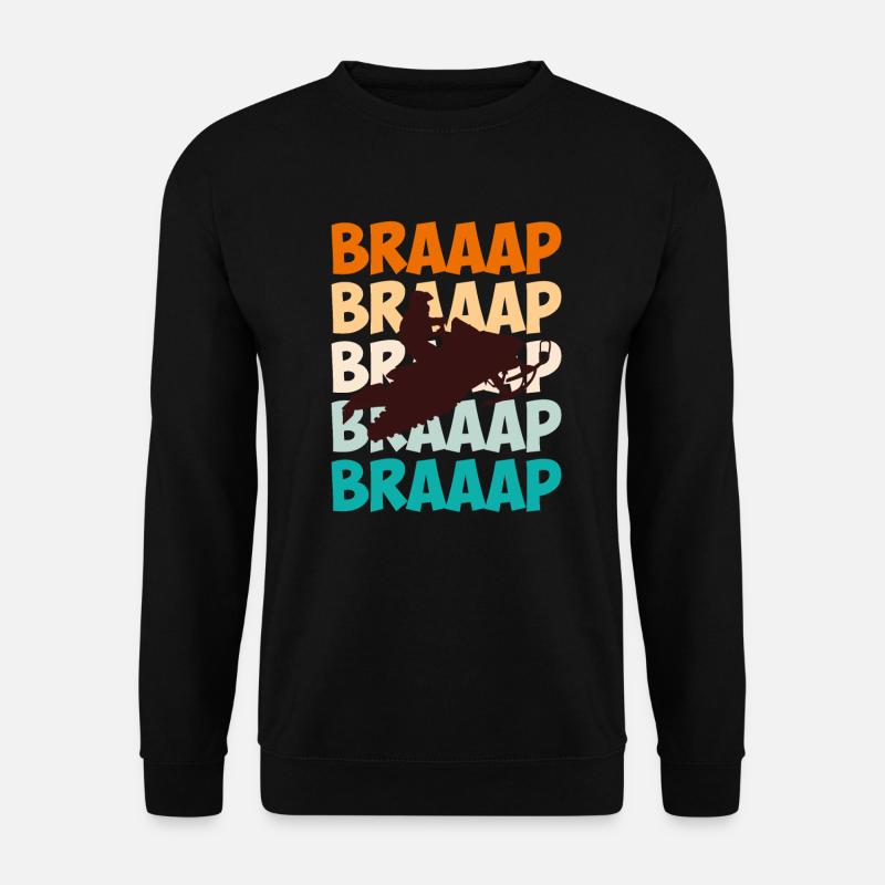 Snowmobile Saying Braaap Snowmobile - Unisex Sweatshirt - black