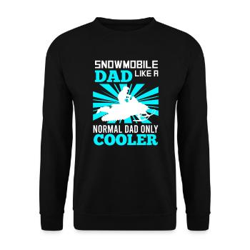 Cool Snowmobile Father Snowmobile Snowmobile - Unisex Sweatshirt - black - Front - Alina (178cm) & Michal (187cm)