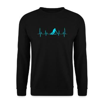 Ski Herzschlag Skifahrer - Sweat-shirt Unisexe - noir - Devant - Alina (178cm) & Michal (187cm)