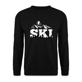 Ski Ski Alpinisme Sports d’hiver Skieur - Sweat-shirt Unisexe - noir - Devant - Alina (178cm) & Michal (187cm)