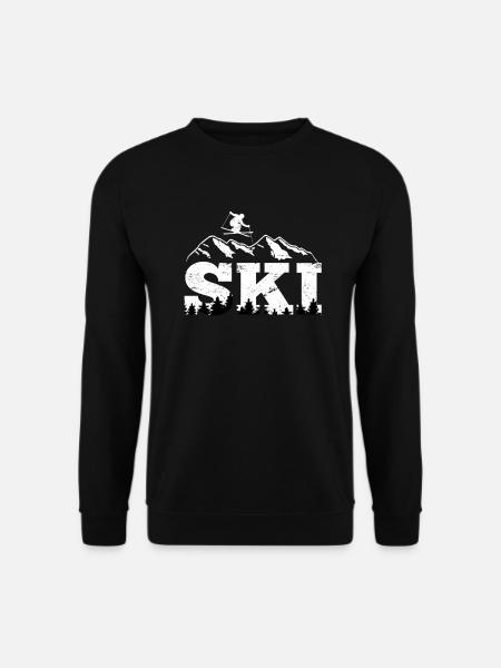 Skifahren Bergsport Wintersport Skifahrer - Unisex Pullover - Schwarz
