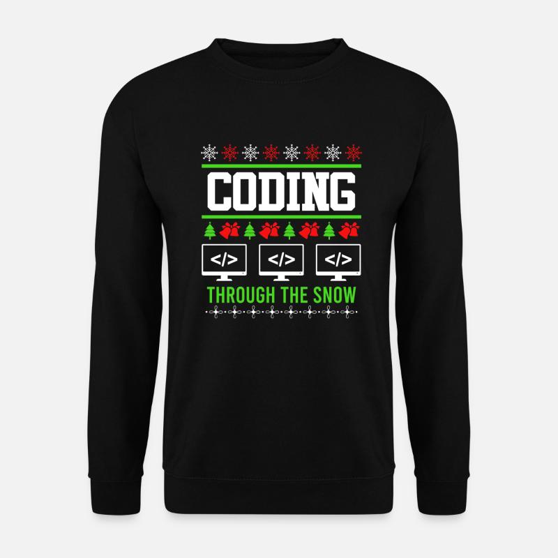 Programmeur Noël Ugly Christmas Coding - Sweat-shirt Unisexe - noir