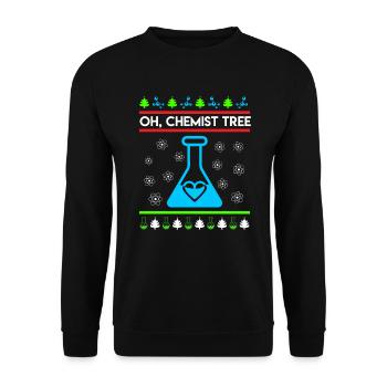 Oh Chemist Tree Chemie Studenten Chemiker - Unisex Pullover - Schwarz - Vorne - Alina (178cm) & Michal (187cm)