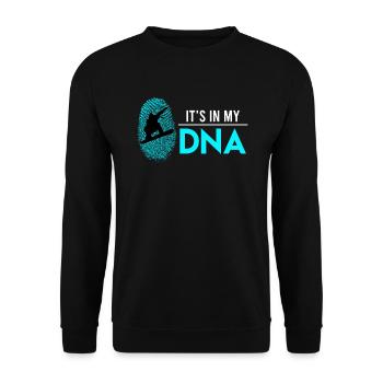 Boarder Snowboarder DNA Spruch Snowboard - Unisex Pullover - Schwarz - Vorne - Alina (178cm) & Michal (187cm)