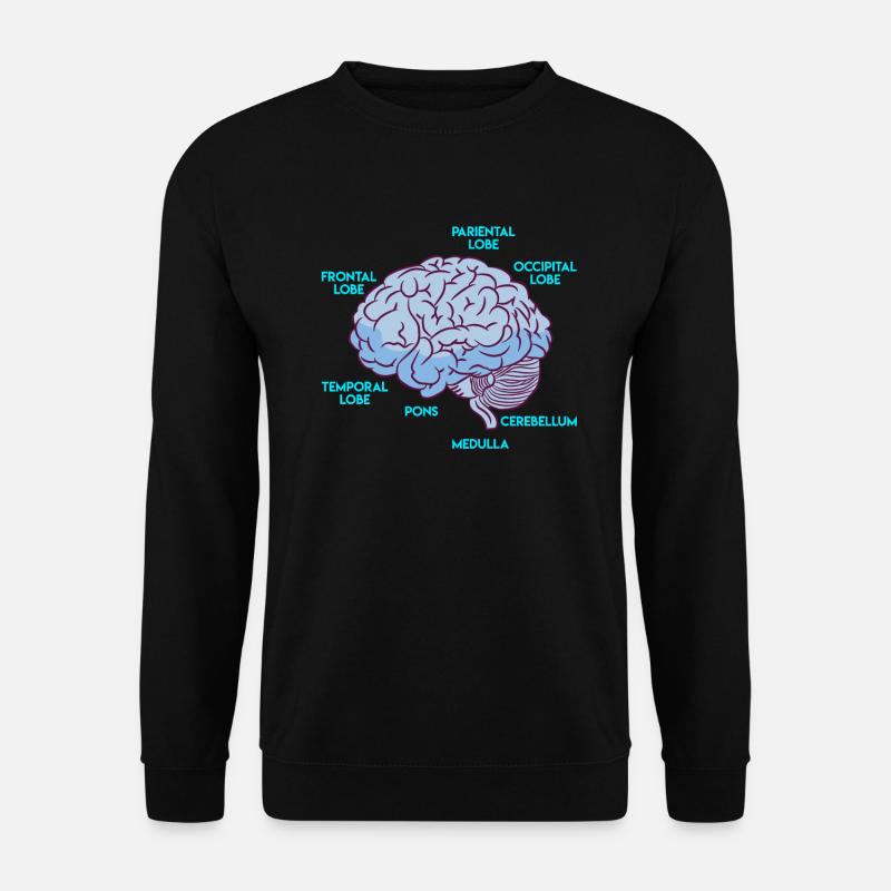 Anatomie eines Gehirns Medizin Student - Unisex Pullover - Schwarz