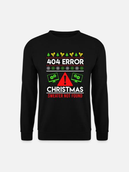 Anti Weihnachten Ugly Christmas 404 Error - Unisex Pullover - Schwarz