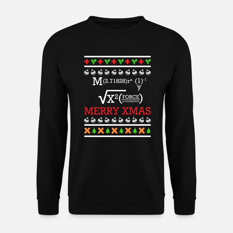 Noël Merry Xmas Mathématiques - Sweat-shirt Unisexe - noir
