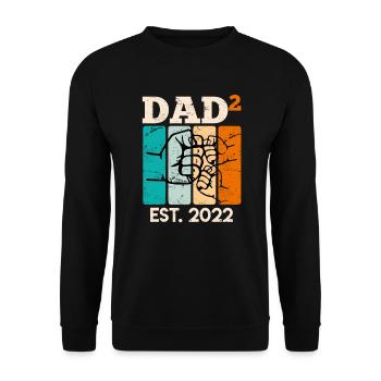 Devenir jumeau papa 2022 Père Naissance - Sweat-shirt Unisexe - noir - Devant - Alina (178cm) & Michal (187cm)