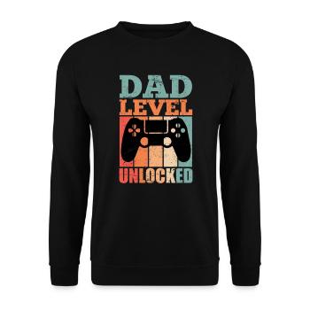 Gaming Father-to-Be Dad 2022 - Unisex Sweatshirt - black - Front - Alina (178cm) & Michal (187cm)