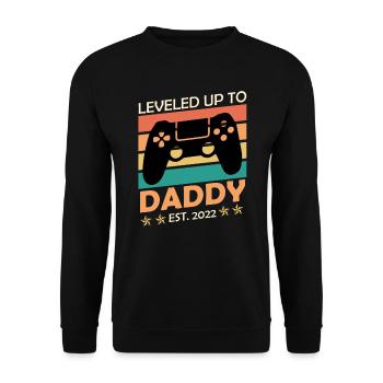 Werdender Papa 2022 Vatertag Vater 2022 - Unisex Pullover - Schwarz - Vorne - Alina (178cm) & Michal (187cm)