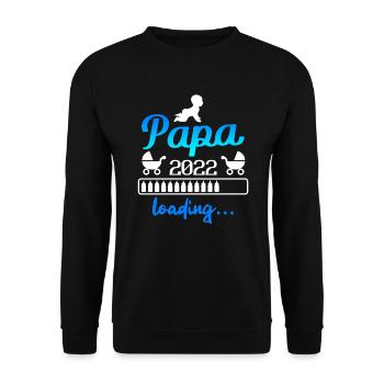 Dad-to-be 2022 Father-to-be - Unisex Sweatshirt - black - Front - Alina (178cm) & Michal (187cm)