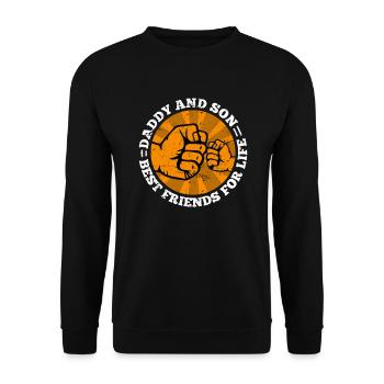 Father-to-be Saying Father's Day Father - Unisex Sweatshirt - black - Front - Alina (178cm) & Michal (187cm)