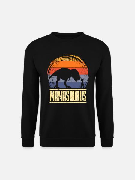 Förväntansfull Mama 2022 Mamasaurus Vintage - Unisextröja - svart