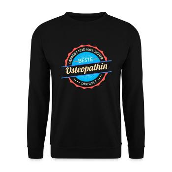 Beste Osteopatin der Welt Homöopathin - Unisex Pullover - Schwarz - Vorne - Alina (178cm) & Michal (187cm)