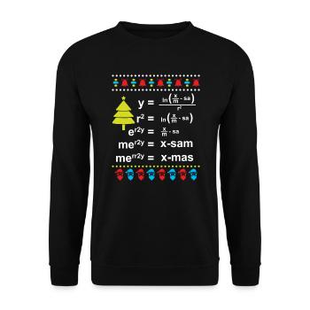Noël mathématiques mathématiques étudiant drôle - Sweat-shirt Unisexe - noir - Devant - Alina (178cm) & Michal (187cm)