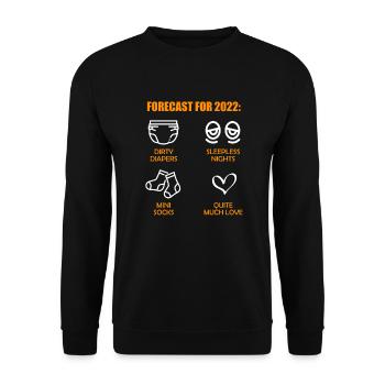 Baby 2022 Prediction Expectant Mom-to-Be - Unisex Sweatshirt - black - Front - Alina (178cm) & Michal (187cm)