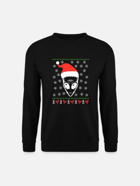 Alien Weihnachten Ufo Außerirdisch Nerd - Unisex Pullover - Schwarz