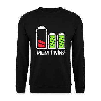 Energetic Twins Mom Twin Mother - Unisex Sweatshirt - black - Front - Alina (178cm) & Michal (187cm)