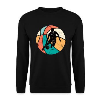 Basketball Spieler Basketball Mannschaft - Unisex Pullover - Schwarz - Vorne - Alina (178cm) & Michal (187cm)