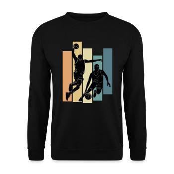 Joueur de basket-ball amateur de basket-ball - Sweat-shirt Unisexe - noir - Devant - Alina (178cm) & Michal (187cm)