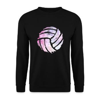 Volleyball Vollelyballer Volleyballerin - Unisex Pullover - Schwarz - Vorne - Alina (178cm) & Michal (187cm)