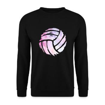 Volleyballmannschaft Volleyball Volleyballerin - Unisex Pullover - Schwarz - Vorne - Alina (178cm) & Michal (187cm)