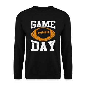 Football Game Day - Unisex Pullover - Schwarz - Vorne - Alina (178cm) & Michal (187cm)
