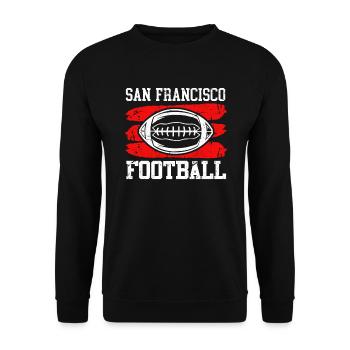 San Francisco Football - Unisex Pullover - Schwarz - Vorne - Alina (178cm) & Michal (187cm)