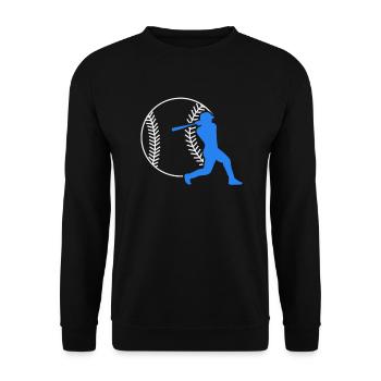 Baseballer Baseballschläger Baseball - Unisex Pullover - Schwarz - Vorne - Alina (178cm) & Michal (187cm)