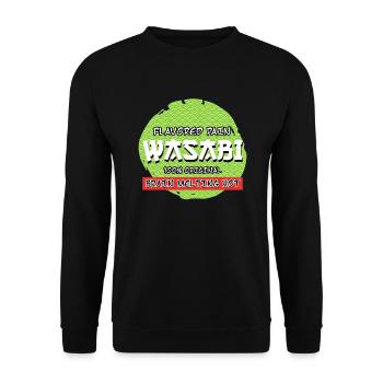 Wasabi Saveur Douleur Sushi Épicé Mangeur Épicé - Sweat-shirt Unisexe - noir - Devant - Alina (178cm) & Michal (187cm)
