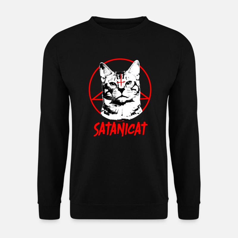 Antichrist Satanicat Satan Katze Teufel - Unisex Pullover - Schwarz