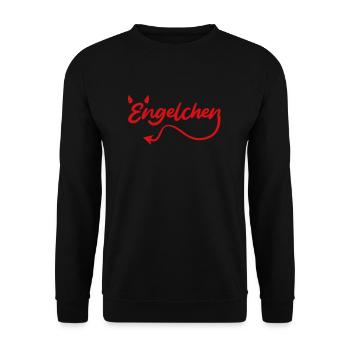 Engelchen oder Teufelchen Engel Teufel - Unisex Pullover - Schwarz - Vorne - Alina (178cm) & Michal (187cm)