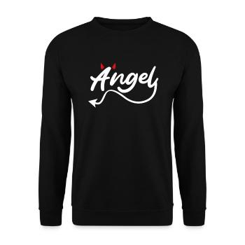 Devil Devil Angel - Unisex Sweatshirt - black - Front - Alina (178cm) & Michal (187cm)