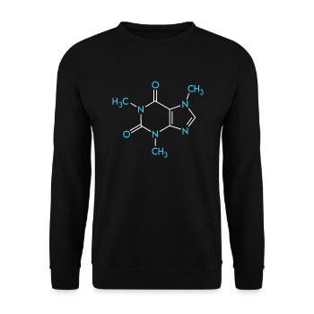 Formule de café Chimie Nerd Formule structurelle - Sweat-shirt Unisexe - noir - Devant - Alina (178cm) & Michal (187cm)