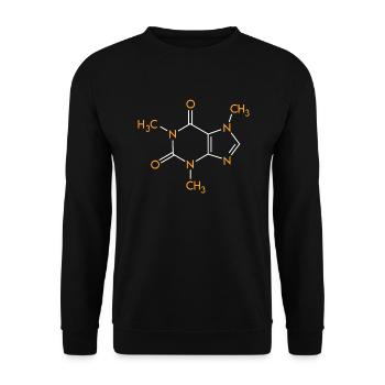 Buveur de café Caféine Formule structurelle Café - Sweat-shirt Unisexe - noir - Devant - Alina (178cm) & Michal (187cm)