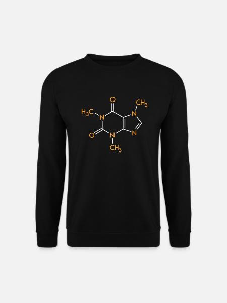 Kaffeetrinker Koffein Strukturformel Kaffee - Unisex Pullover - Schwarz