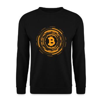 Crypto-monnaie Bitcoin Cadeau BTC Logo Crypto - Sweat-shirt Unisexe - noir - Devant - Alina (178cm) & Michal (187cm)