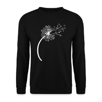 Livre Fleur de pissenlit Pissenlit Livres - Sweat-shirt Unisexe - noir - Devant - Alina (178cm) & Michal (187cm)