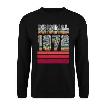 Original 1972 50th birthday 50 years - Unisex Sweatshirt - black - Front - Alina (178cm) & Michal (187cm)