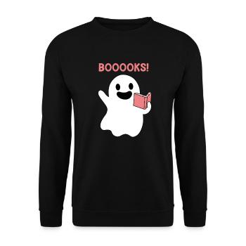 Booook's Books Ghost Spirit Spirits - Unisex Sweatshirt - black - Front - Alina (178cm) & Michal (187cm)