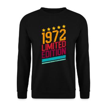 1972 limited edition 50 years 50th birthday - Unisex Sweatshirt - black - Front - Alina (178cm) & Michal (187cm)