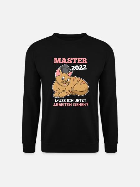 Katze Master 2022 Abschluss Master - Unisex Pullover - Schwarz