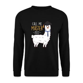 Master's Degree 2022 Call me Master - Unisex Sweatshirt - black - Front - Alina (178cm) & Michal (187cm)