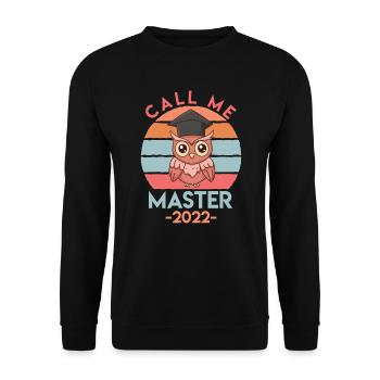 Master 2022 Abschluss Master - Unisex Pullover - Schwarz - Vorne - Alina (178cm) & Michal (187cm)