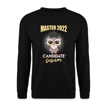 Master's Degree 2022 Master Survivor - Unisex Sweatshirt - black - Front - Alina (178cm) & Michal (187cm)