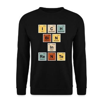 Ruhestand Lehrer in Rente Chemielehrer - Unisex Pullover - Schwarz - Vorne - Alina (178cm) & Michal (187cm)