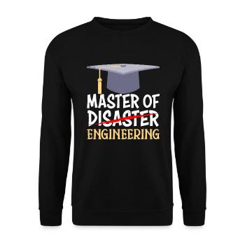 Master's Degree 2022 Master of Engineering - Unisex Sweatshirt - black - Front - Alina (178cm) & Michal (187cm)