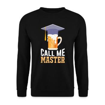 Call Me Master Degree 2022 Master Man - Unisex Sweatshirt - black - Front - Alina (178cm) & Michal (187cm)