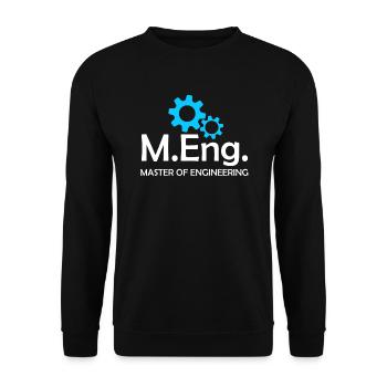 Master's Degree 2022 Master of Engineering - Unisex Sweatshirt - black - Front - Alina (178cm) & Michal (187cm)